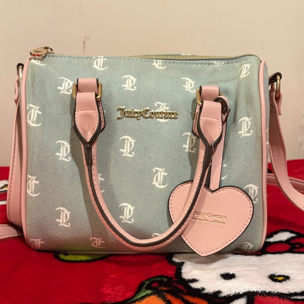 Juicy Couture Blue and Pink Crossbody Bag